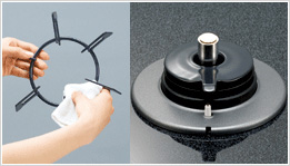 コンパクトで持ちやすく、お手入れがしやすいゴトク